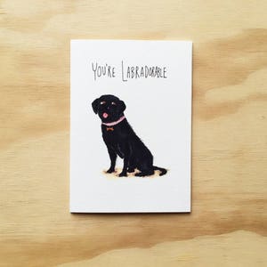 Sie sind Labradorable - schwarz | Handgemachte Grußkarte | Liebeskarte | Valentinstag-Karte | Labrador-Karte | Hund Karte | lustige Tier-Karte | Hund