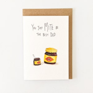 You Just Mite Be The Best Dad| Handmade greeting card | Love card for dads and fathers day celebration gift