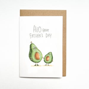 Avo Großer Vatertag | Lustige Dad Karte | Wortspiel Grußkarte | Geschenk für Väter | Innen leer | Handgezeichnet