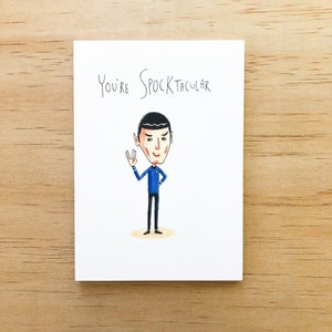 You're Spocktacular | Handmade greeting card | Handmade love card | Spock card | Star Trek card | trekkie card | funny card | funny spock