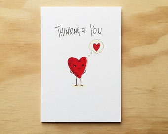 Thinking of You | Handmade greeting card | hope you're well card | Thinking of you card | sympathy card | sorry card | miss you card | loves