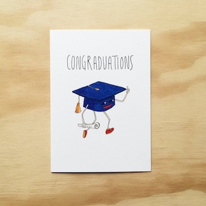 Congraduations | Carte de vœux faite à la main | Carte de fin d’études faite à la main| Félicitations | Carte de fin d’études | carte d’examen | Carte de fin d’études amusante