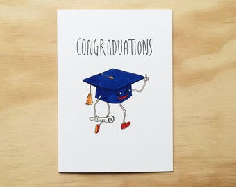 Congraduations | Handmade greeting card | Handmade graduation card| Congratulations | Graduation card | exam card | funny graduation card