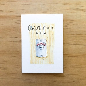 Félicitations pour être fiancé | Carte de voeux fait main | Carte de mariage fait à la main | Carte de fiançailles à la main | Carte engagé | drôle engagé