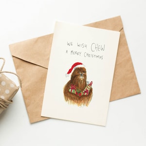 Le deseamos a CHEW una feliz Navidad / Tarjeta de Navidad divertida / Paquete de tarjetas de Navidad divertidas Divertida tarjeta de Navidad de regalo de Navidad divertida