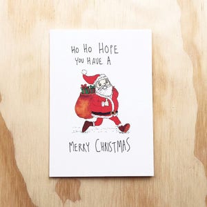 Ho Ho espero que você tenha um Feliz Natal | cartão de Natal engraçado | Cartão de Natal | cartão engraçado do Natal | cartão de natal | cartão de Papai Noel