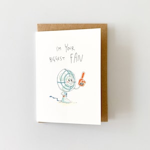 Je suis votre plus grand fan | Carte de vœux faite à la main | Carte d’amour | Carte Saint-Valentin | La plus grande carte de fan | Big fan card | Carte de fan club | Cadeau de fan