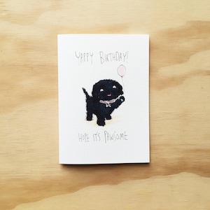Yappy Birthday, Hope it's Pawsome | Handmade greeting card | funny Birthday Card | Dog card | Dog pun | funny dog card | shitzu card