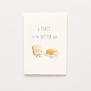 A Toast To My Butter Half | Handmade greeting card | Handmade wedding card | toast card | anniversary card | better half card | anniversary