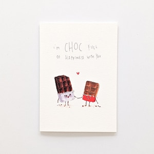 Je suis choc plein de bonheur avec vous carte | Carte-cadeau chocolate ice design | Carte-cadeau d’anniversaire de bébé