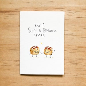 Heb een Sweet and Bunderful Easter Card Gift | Holiday Party Gift Card | 300gsm C Grain Aquarel Paper Card
