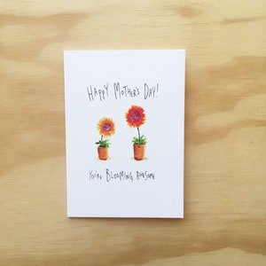 Bonne fête maman, vous êtes floraison impressionnante | Carte de voeux fait main | Carte de fête des mères | Cadeau pour maman | Carte fleur | carte de plante | Bloom