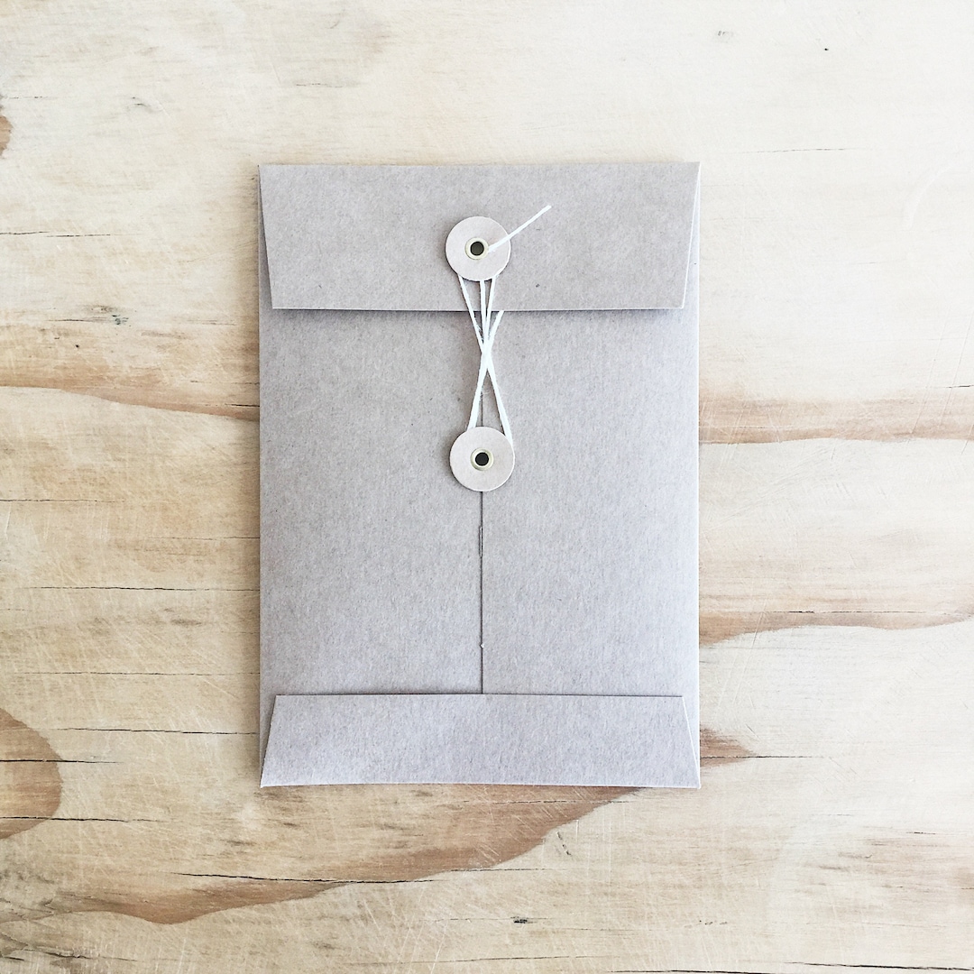 A6 C6 Brown Kraft String Tie Envelope Pack | String Tie Envelope ...