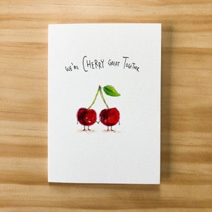 Somos Cherry Great Together Card / 300gsm C Grano Acuarela Tarjeta de Papel / Mejor Diseño Tarjeta de Regalo