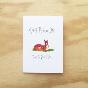 Feliz Día de la Madre, Eres Tan Ciervo Para Mí Tarjeta de felicitación hecha a mano ? Tarjeta del Día de la Madre (Mother's Day Card) Regalo para mamá ? Tarjeta de ciervos ? Tarjeta de animales ? tarjeta de juego