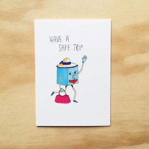 Have A Safe Trip / Tarjeta de felicitación hecha a mano / Tarjeta de viaje seguro hecha a mano / Tarjeta de despedida / Tarjeta de viaje seguro / Tarjeta de buena suerte / Tarjeta de mudanza