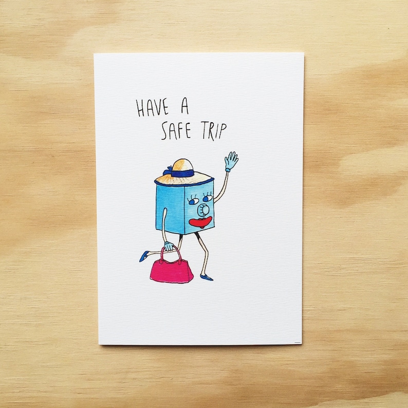 Have A Safe Trip Handmade greeting card Handmade safe trip | Etsy