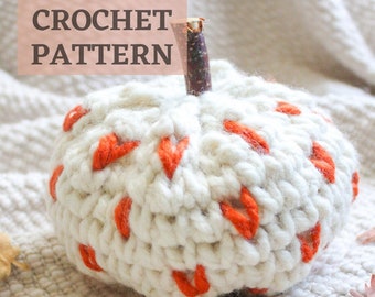 Heart 'n Harvest Crochet Pumpkin Digital Download PDF Pattern Crochet Pumpkin Tutorial Crochet Fall Pattern