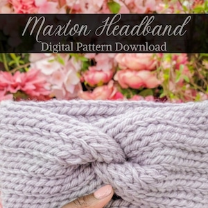 Maxton Headband Crochet Pattern Digital Cup Winter Pattern Crochet Crochet Headband Crochet Earwamer PDF Pattern image 1