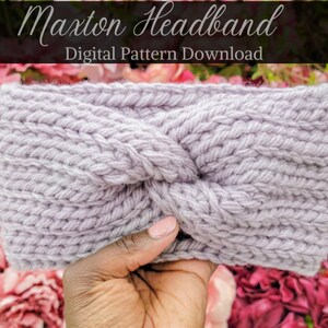 Maxton Headband Crochet Pattern Digital Cup Winter Pattern Crochet Crochet Headband Crochet Earwamer PDF Pattern image 3