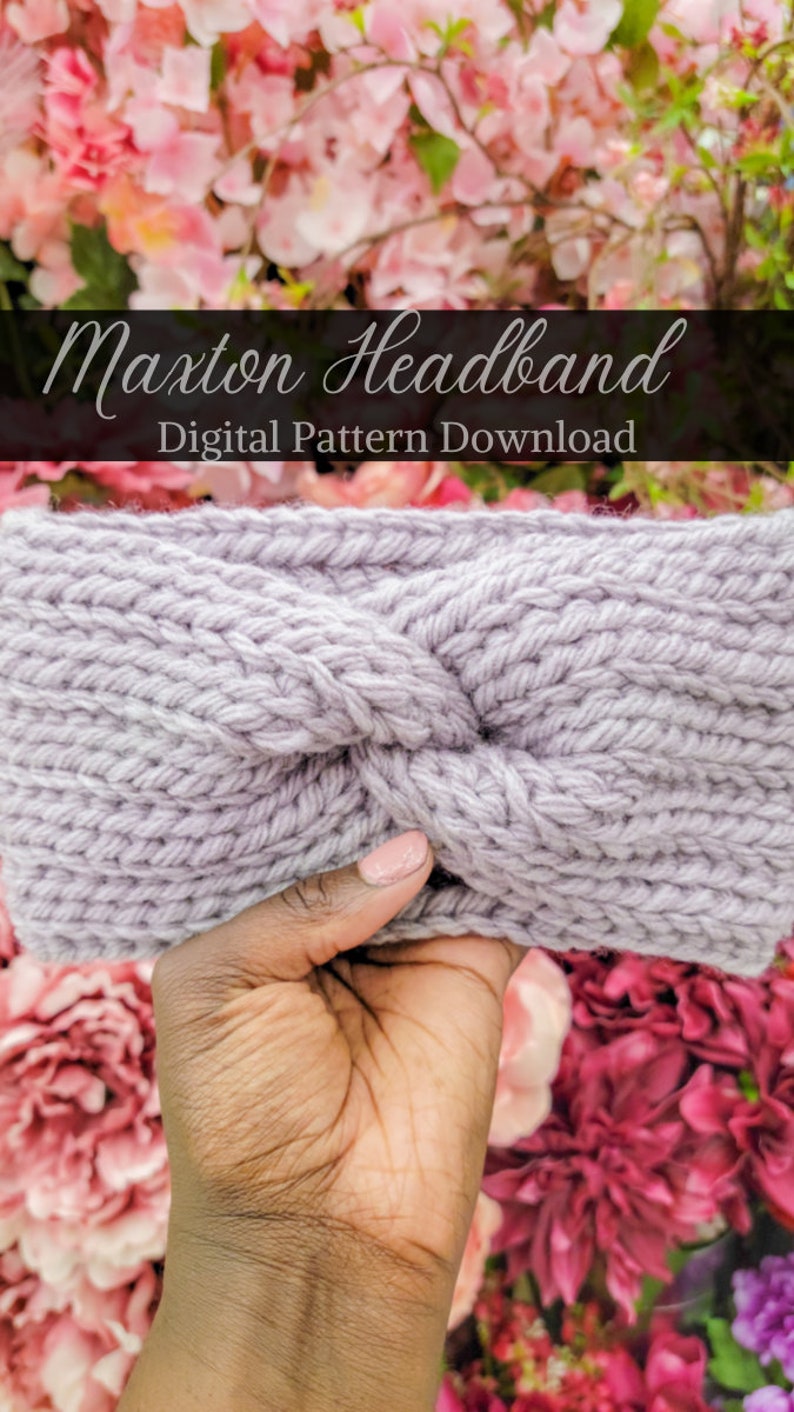 Maxton Headband Crochet Pattern Digital Cup Winter Pattern Crochet Crochet Headband Crochet Earwamer PDF Pattern image 3