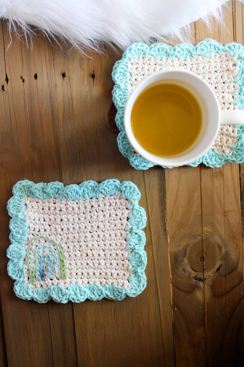 Boho Rainbow Coaster PDF Crochet Pattern image 3