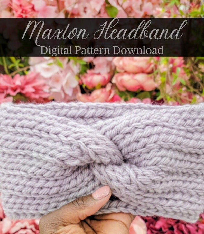 Maxton Headband Crochet Pattern Digital Cup Winter Pattern Crochet Crochet Headband Crochet Earwamer PDF Pattern image 1