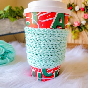 Cozy Home Collection Crochet Digital Cup Sleeve Pattern Crochet Washcloth Crochet Coaster Crochet Home Decor Crochet PDF Pattern image 4