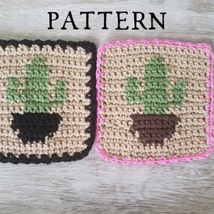 Saguaro Cactus Coasters Crochet Pattern PDF Download