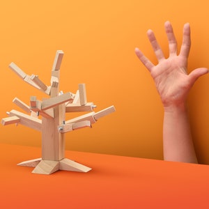 Blocks. Wooden Toy. 3D Wooden Puzzle Set. Three-Dimensional Wooden Tree. Creative& Montessori-Inspired Eco Toy. Handcrafted Educational Gift