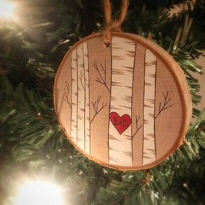 Our First Christmas Ornament, Personalized Christmas Ornaments, Wood Ornament, Christmas Ornament, Newlywed Gift, Couples Ornament, Handmade