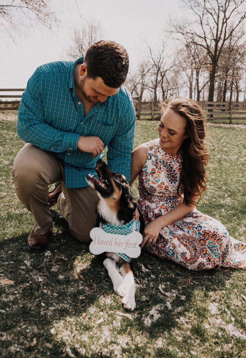 I love her first dog bone sign I loved her first engagement Etsy