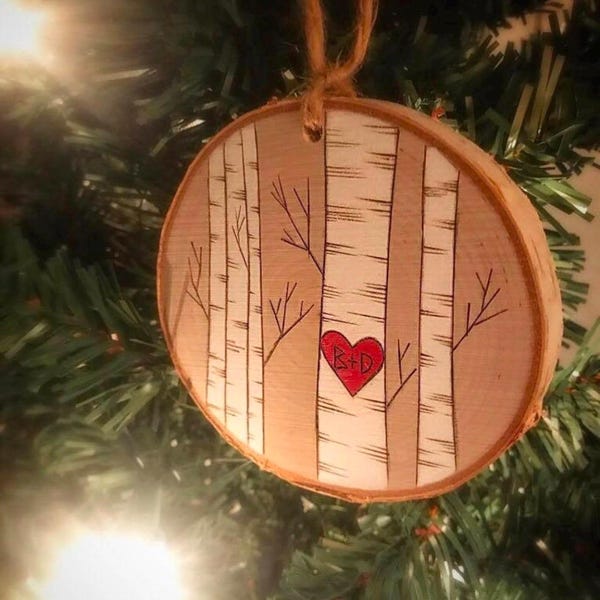 Adorno de boda para la primera Navidad, adorno para el Sr. y la Sra., regalo personalizado para recién casados, adorno personalizado con fecha de boda.