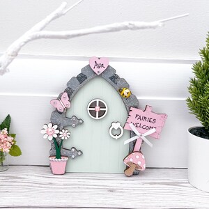 Sage Green & Pink Fairy Door, Available Individually or as a Set - Etsy UK