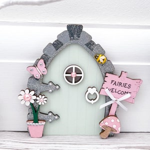 Sage Green & Pink Fairy Door, Available Individually or as a Set - Etsy UK