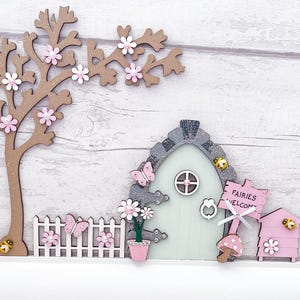 Sage Green & Pink Fairy Door, Available individually or as a set