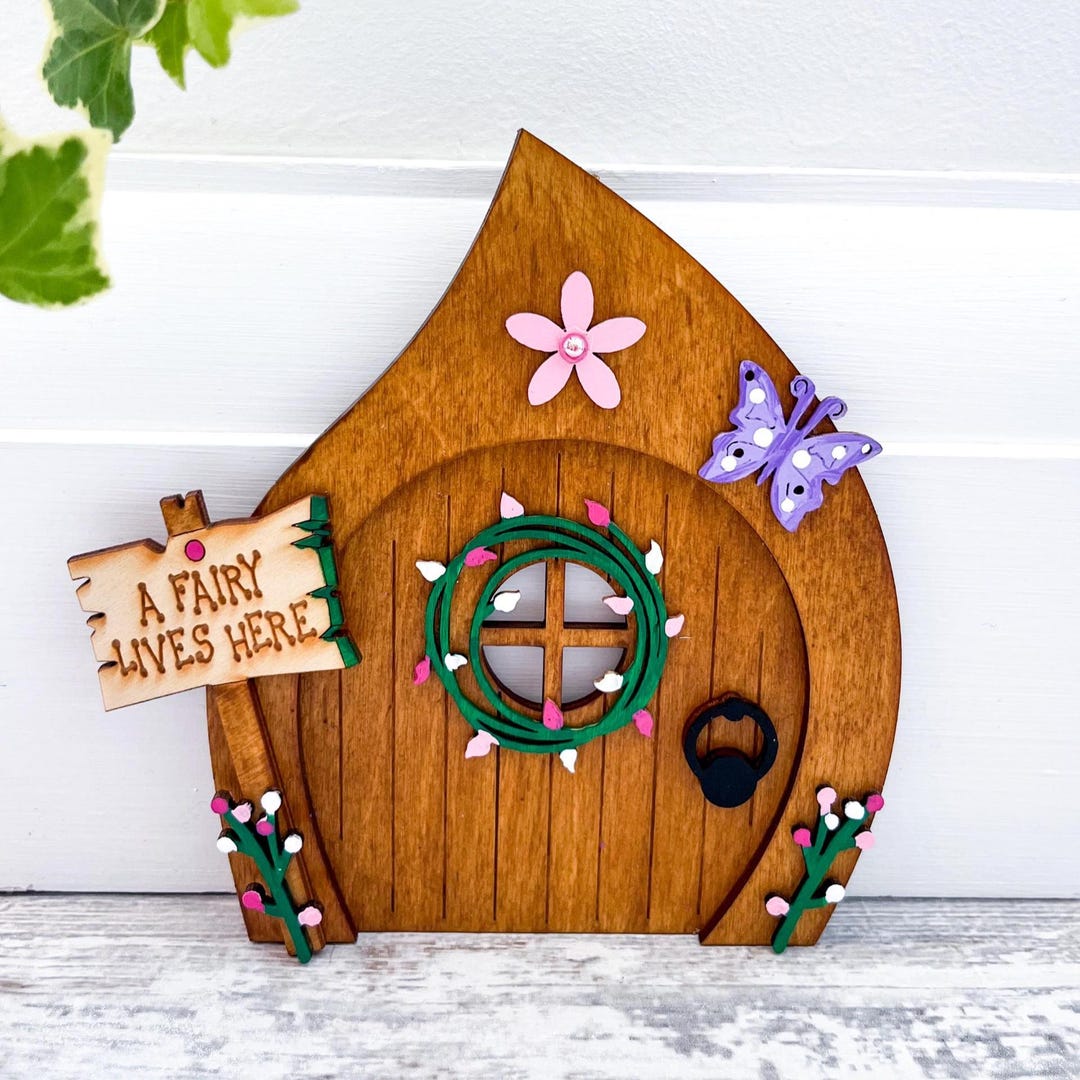 Flower Fairy Garden Fairy Door – Handcrafted Magic for Indoor & Outdoor ...