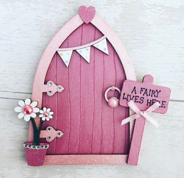 Magical Shimmer Pink Bunting Pink Fairy Door Tooth Fairy - Etsy UK