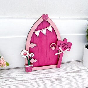 Magical Shimmer Pink Bunting Pink Fairy Door, Tooth Fairy Door ...