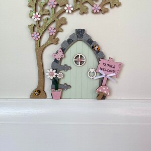 Sage Green & Pink Fairy Door, Available Individually or as a Set - Etsy