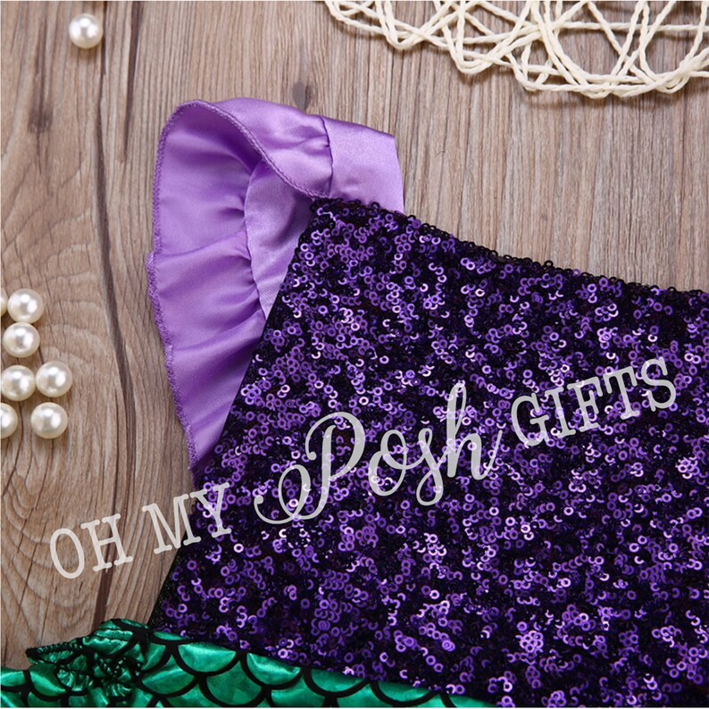 mermaid baby romper mermaid theme party Mermaid costume baby mermaid baby outfit ariel baby outfit baby girl romper Mermaid Romper