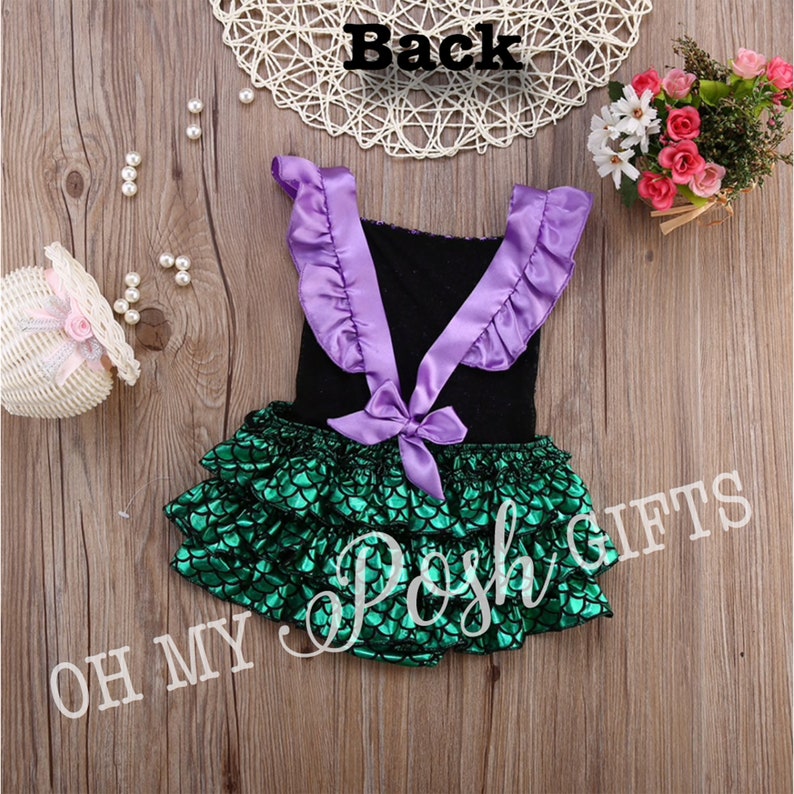 mermaid baby romper mermaid theme party Mermaid costume baby mermaid baby outfit ariel baby outfit baby girl romper Mermaid Romper