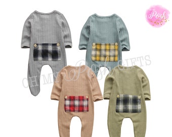 baby boy bodysuit, Baby boy gift, baby boy outfit, baby boy pajamas, baby shower gift, baby boy, baby boy plaid, baby boy Christmas gift
