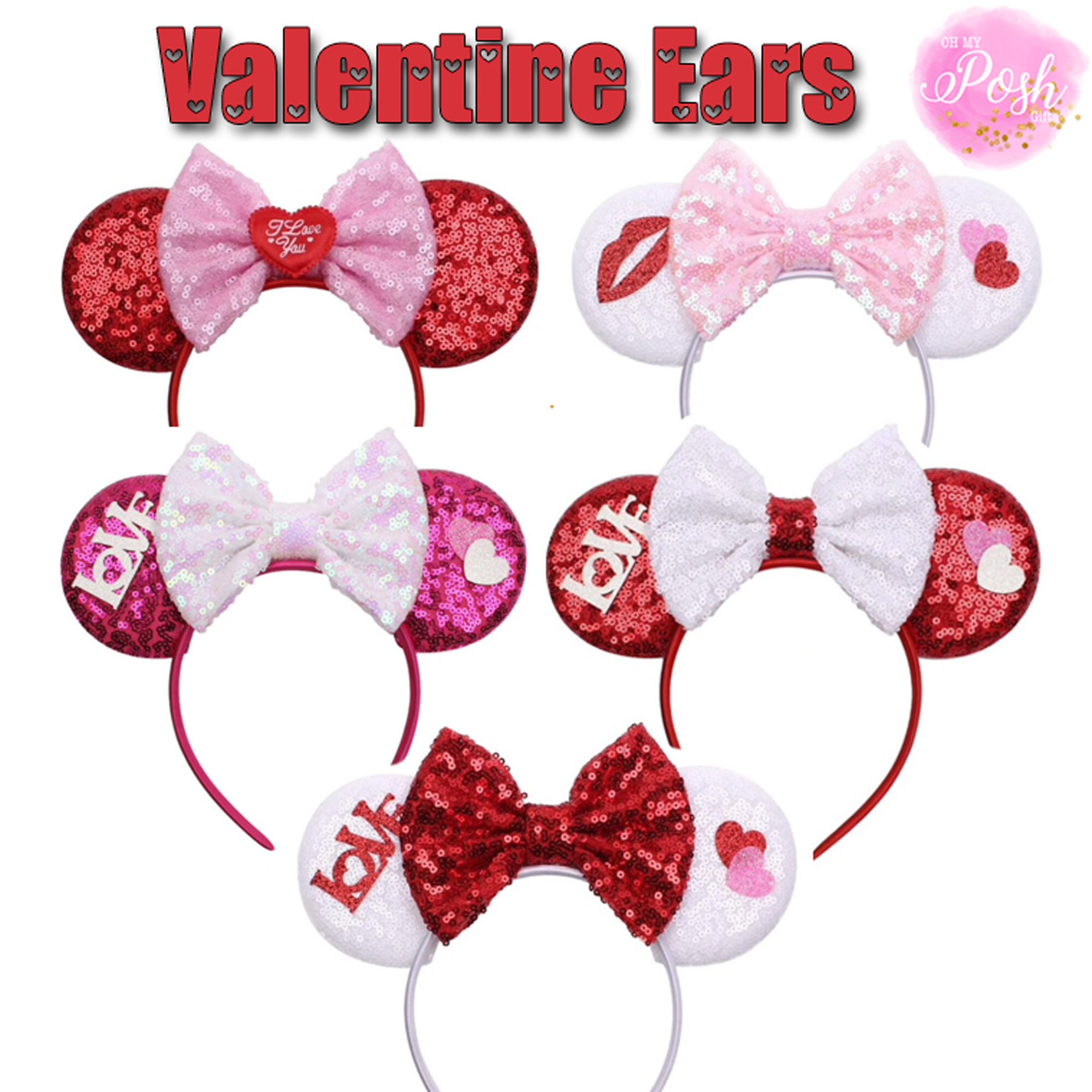 Disney Valentine Ears Minnie Mouse Ears Mouse Ears Etsy
