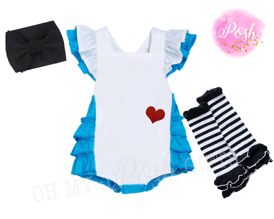 Alice in Wonderland Baby Costume Alice in Wonderland Birthday Etsy
