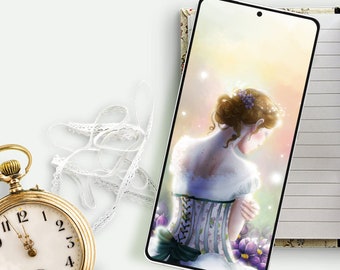 Samsung wallpaper mobile phone wallpaper fantasy romantic character floral decoration fairy character
