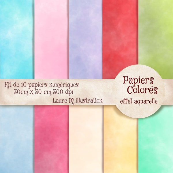 papiers numériques ou à imprimer pour la décoration l'embellissement et le scrapbooking papiers effet aquarelle