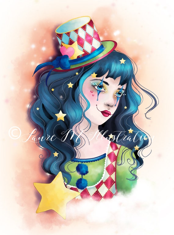 Wallpaper for I Apple Pad Olivia Sad Clown Fantasy - Etsy UK Wallpaper for I Apple Pad Olivia Sad Clown Fantasy - Etsy UK