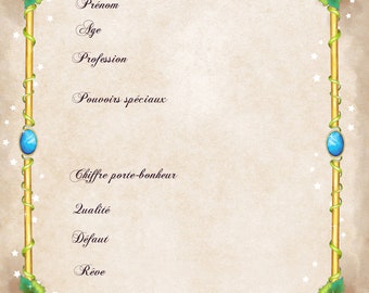 Reserved custom order - Brittany - magic card and little fairy illustration