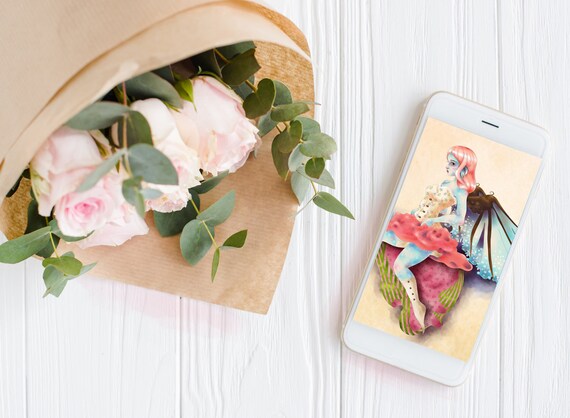 Samsung Galaxy Blaue Drachen Fee Handy Tapete Smartphone Etsy
